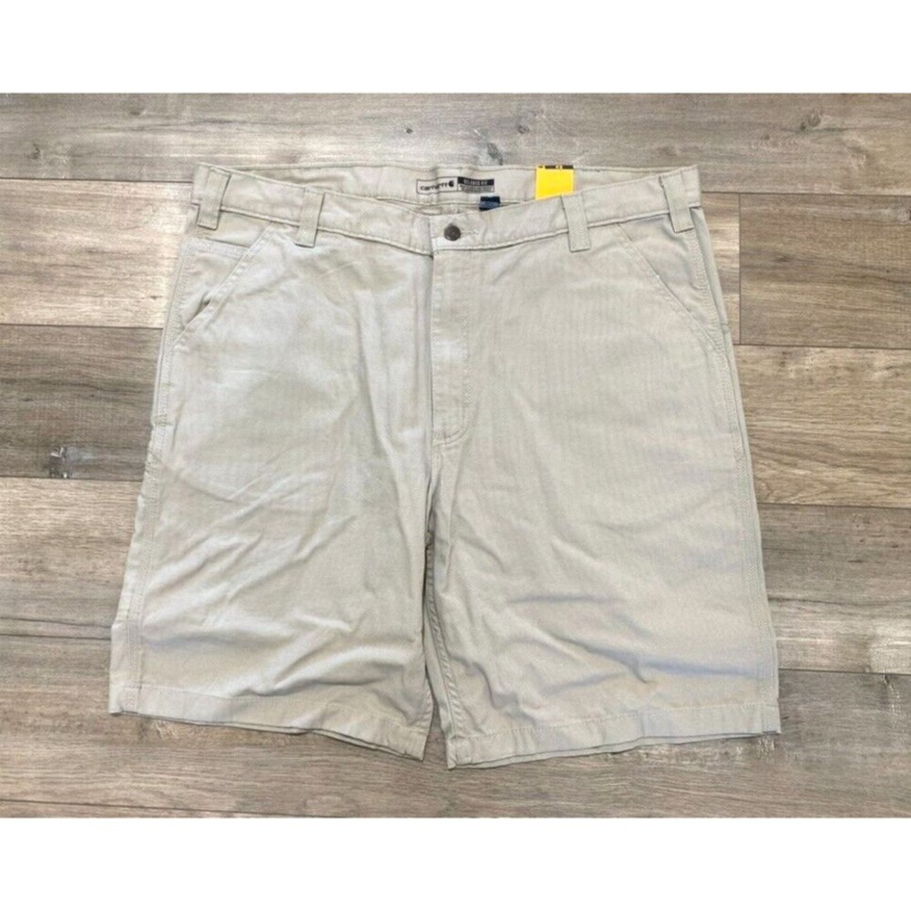 Carhartt Relaxed Fit Rugged Flex Mens 42 Canvas Beige Utility/Work Shorts Rigby